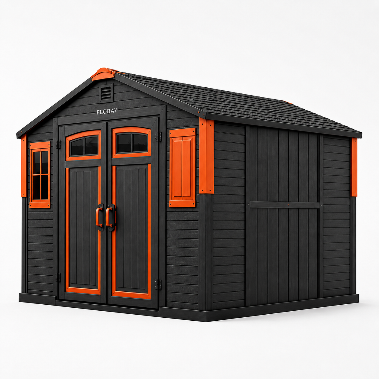 Flobay StoreGuard XL 12 × 16-Foot Outdoor Storage Shed — studio view